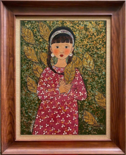 Tranh Sơn Mài Chiếc Lá